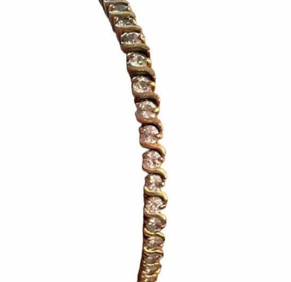 CZ 925 Gold Plated Cubic Zirconia Tennis Bracelet